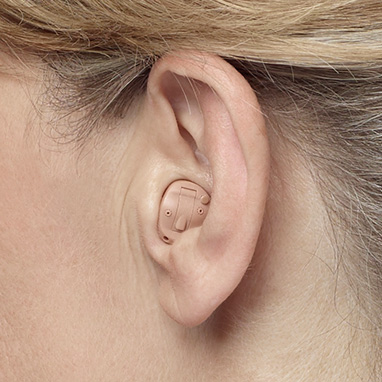 Minirite hearing aids in the ear